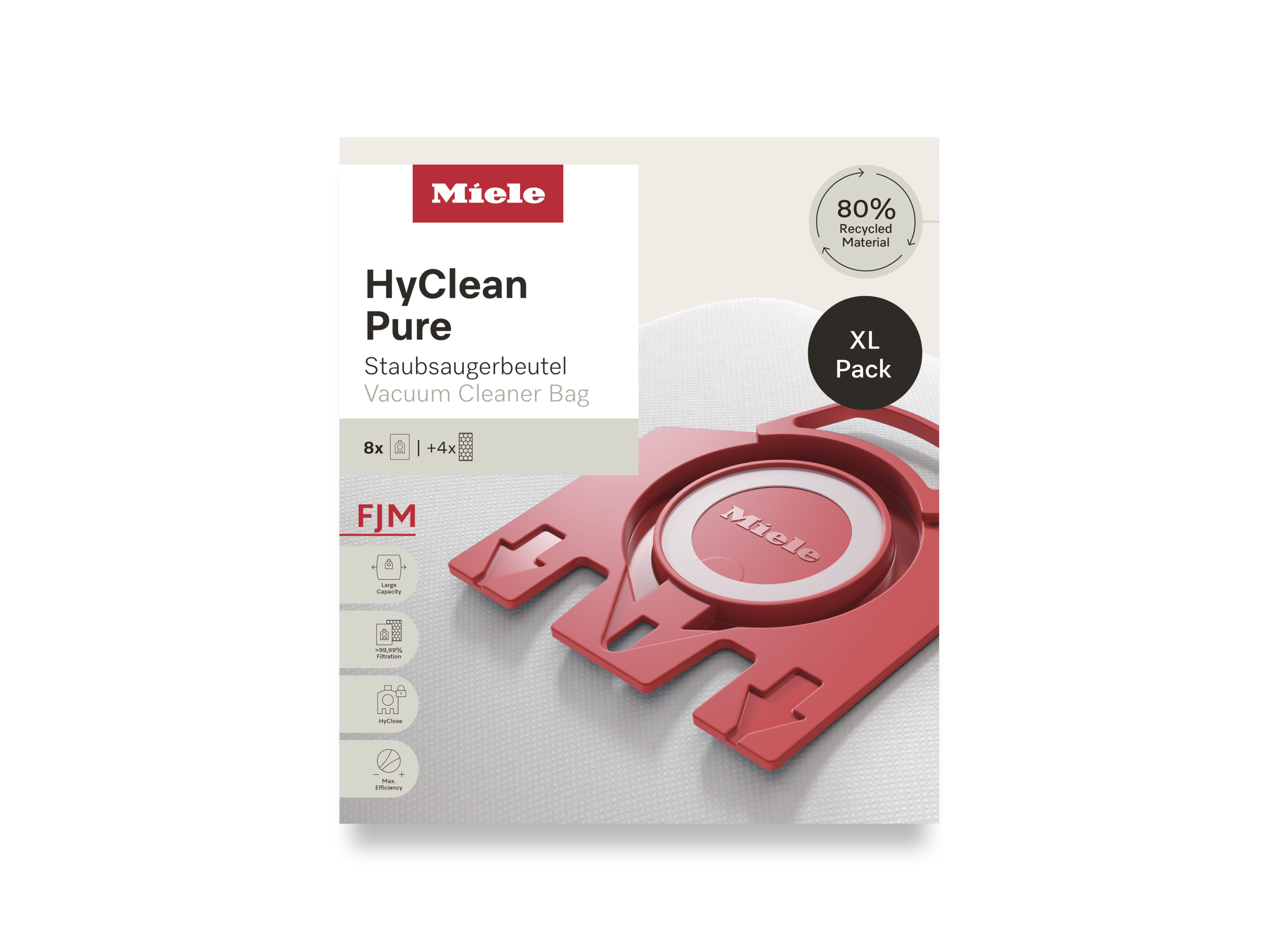 Комплект мешков-пылесборников HyClean Pure FJN XL Miele купить в Москве | Всегда в наличии! | Артикул 12498160 | Официальный сайт